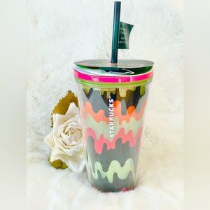 New with tags STARBUCKS GLOW  IN THE DARK 16oz CUP with DIY Sticker Pack (12)